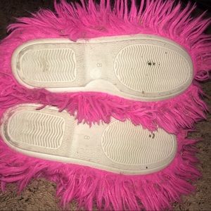 Shoes - Fuzzy Boot Bathroom Slippers Pink & Orange Sz 8 Shoes - Fuzzy Boot Bathroom Slippers Pink & Orange Sz 8